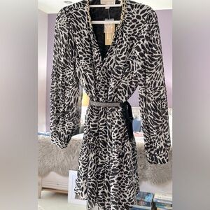 👸🏻HP👸🏻 Michael Kors Tiered Leopard Pattern Dress, size M